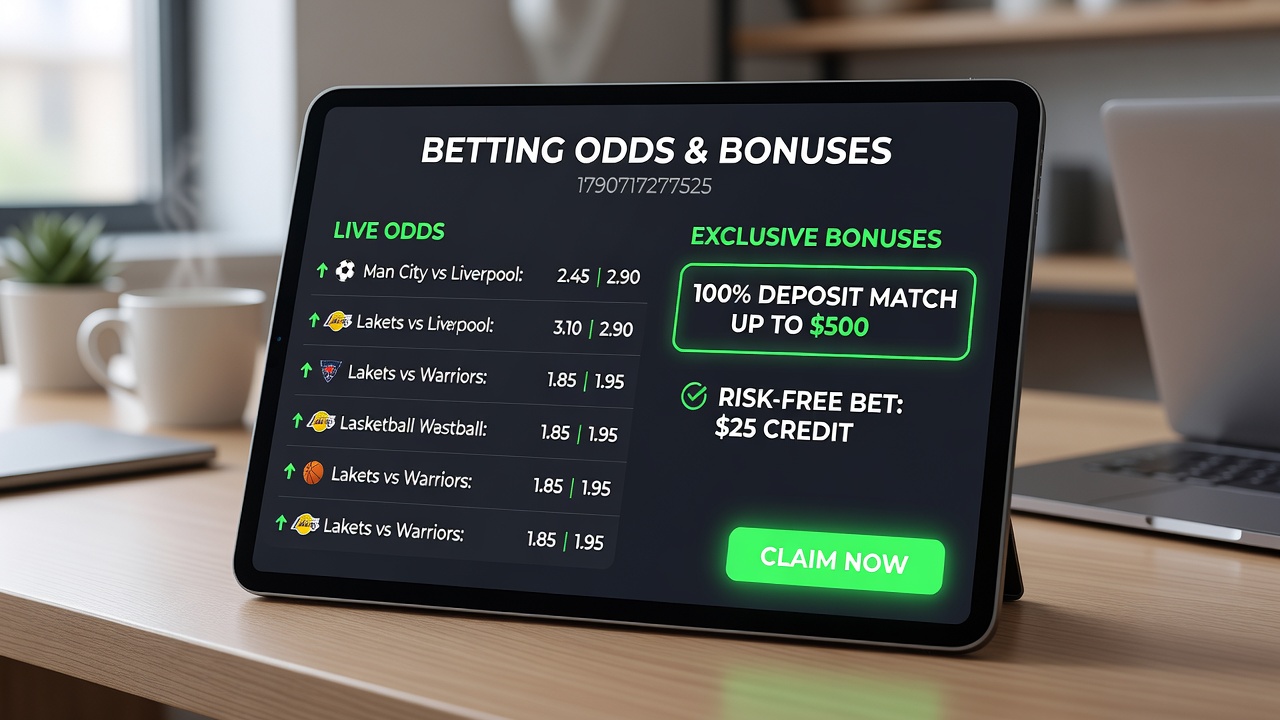 Infographic showing examples of bonus types connected to different odds formats in betting markets