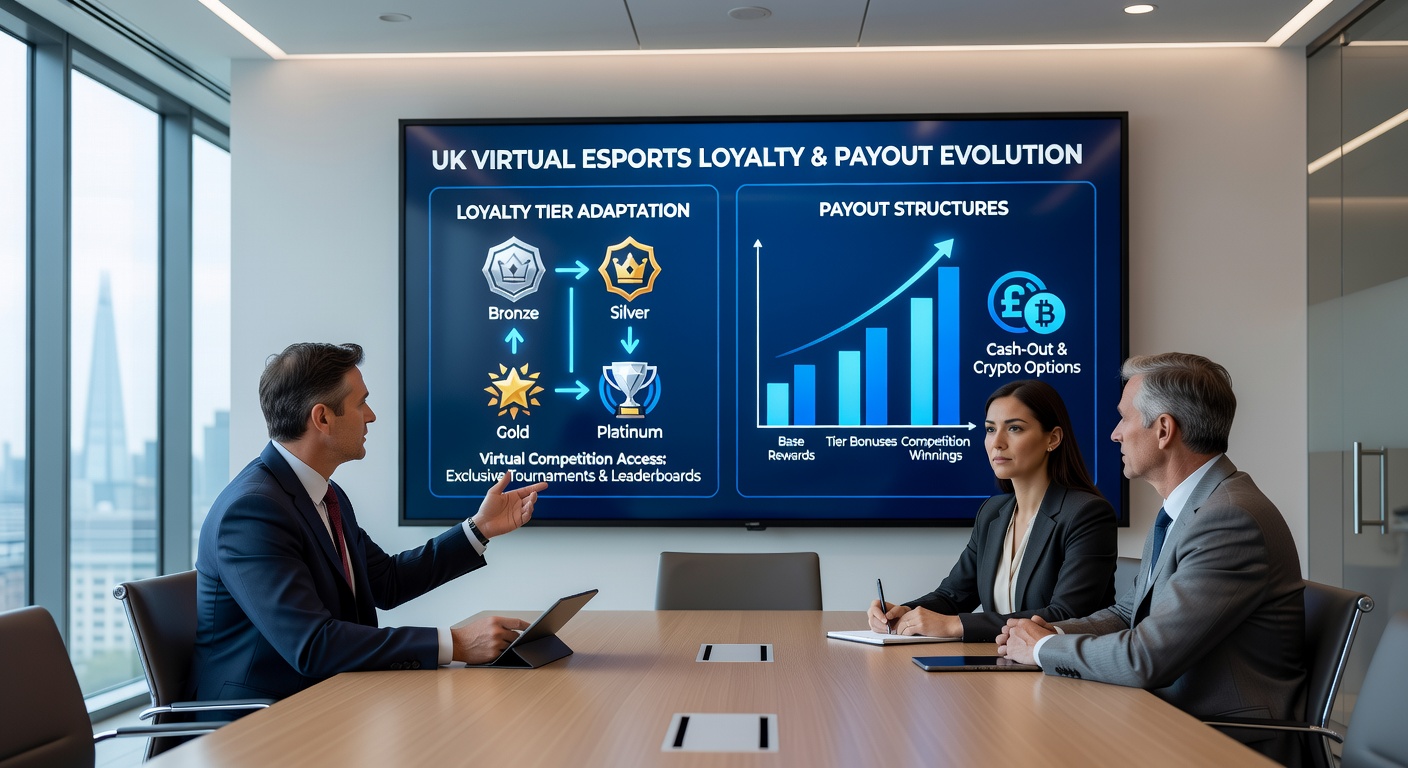 Charts and dashboards showing loyalty tier progression linked to virtual event payouts and bonus structures