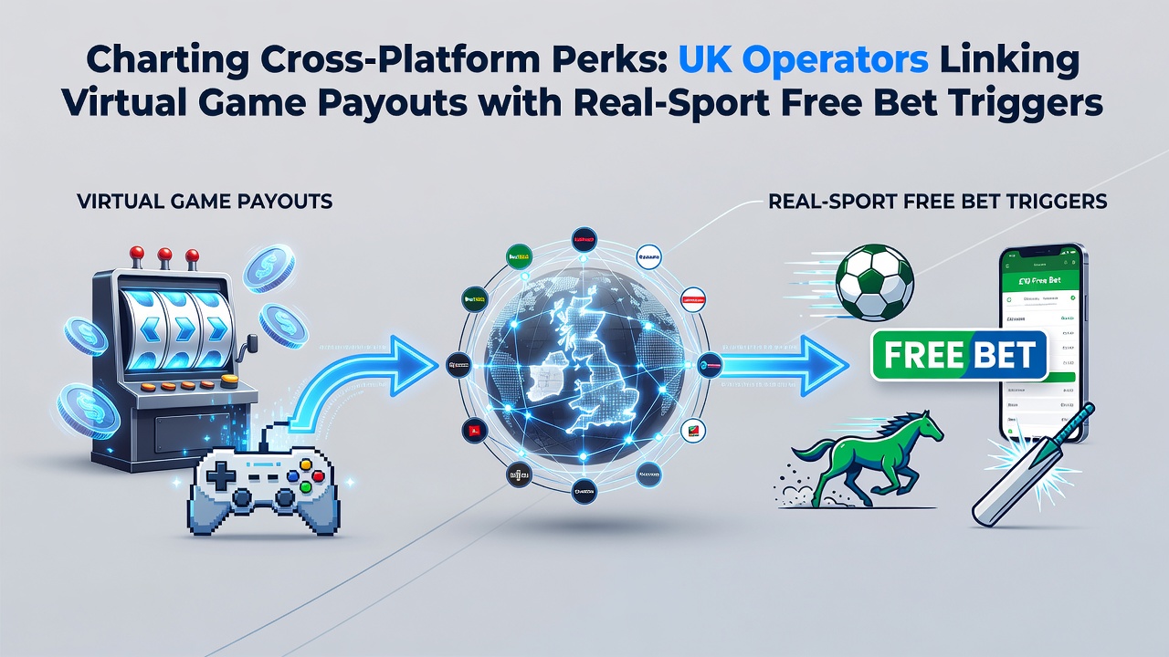 UK betting platforms displaying virtual game interfaces connected to real sports free bet activation screens