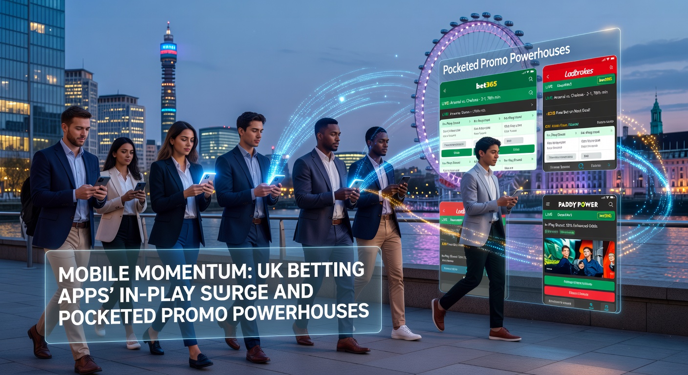 Close-up of a hand holding a phone with a betting app open to an in-play promo banner offering instant cashback during a live rugby match