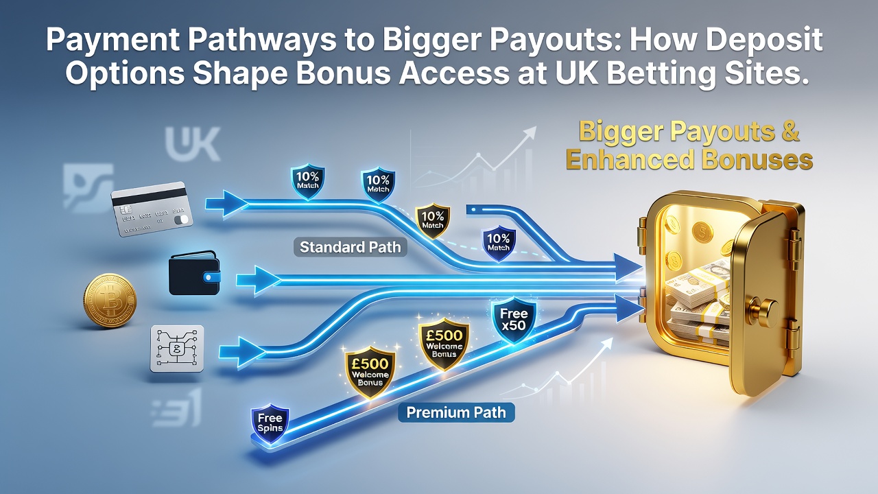 Diagram showing deposit flows and bonus eligibility checkpoints on betting sites