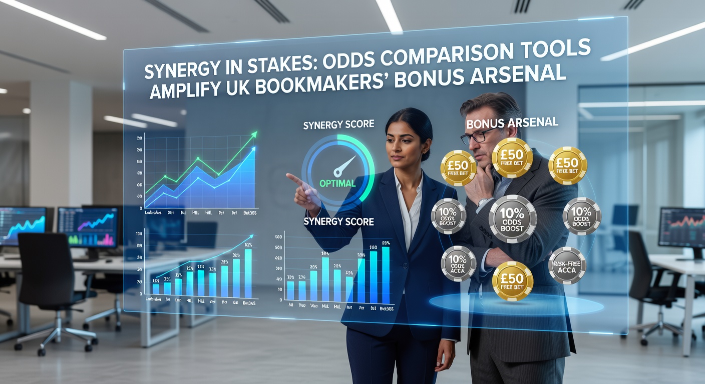 Dashboard of an odds comparison tool displaying live UK bookmaker bonuses alongside best odds for Premier League matches