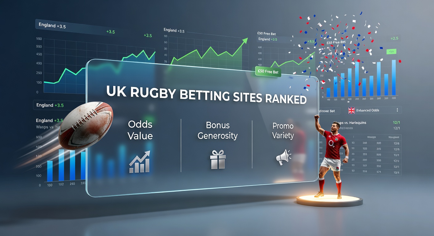 Rugby players clashing in a intense match, highlighting the high-stakes action that drives betting interest on UK sites