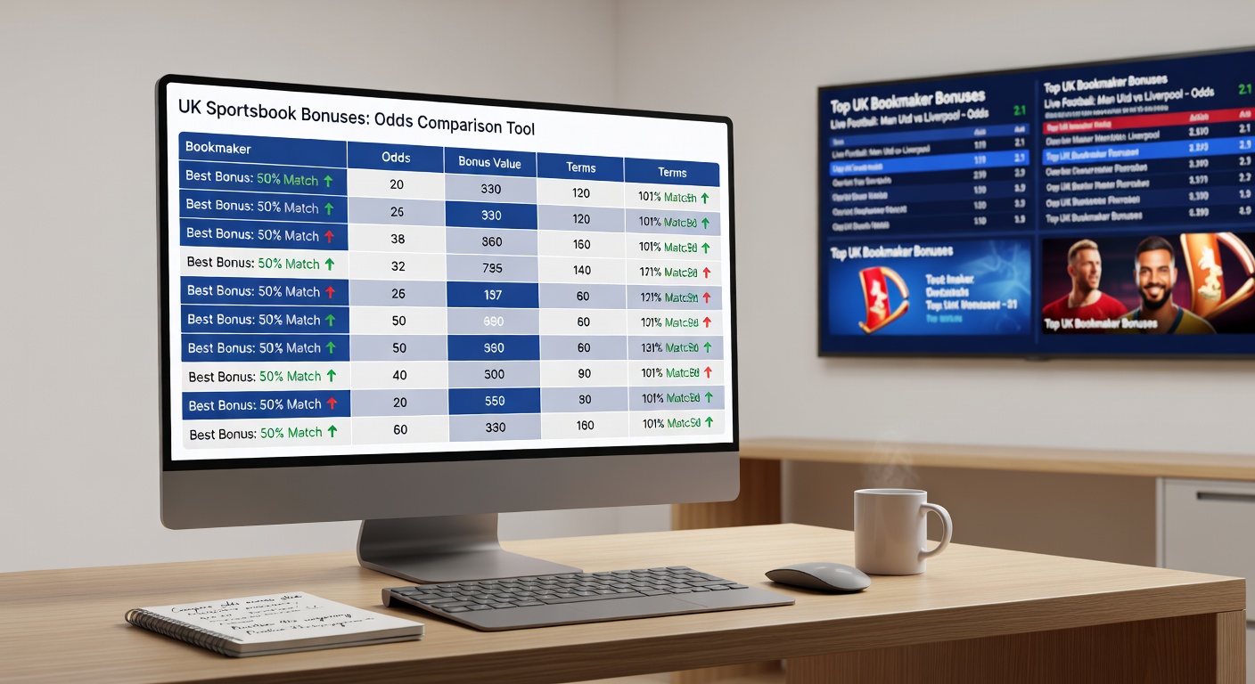 Graph comparing UK sportsbook bonus values adjusted for odds differences across major leagues, with peaks during March events